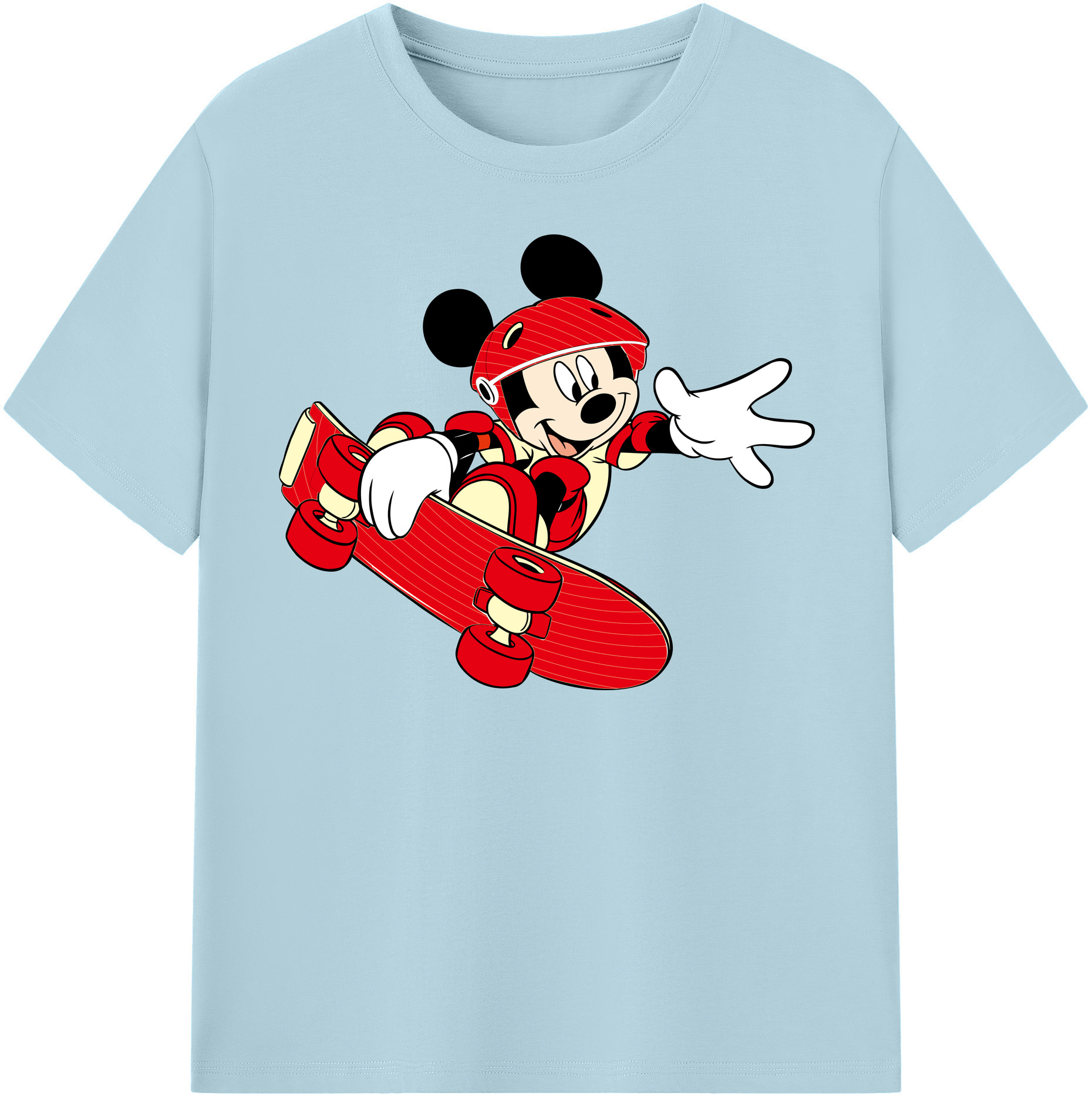 （画像用） ミッキーマウス Mickey Mouse 綿100％半袖Tシャツ（フロントプリント）